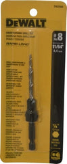 DeWALT - #8 Cutter Diam, 11/64" Drill Compatibility, Adjustable Depth Drill Countersink - All Tool & Supply