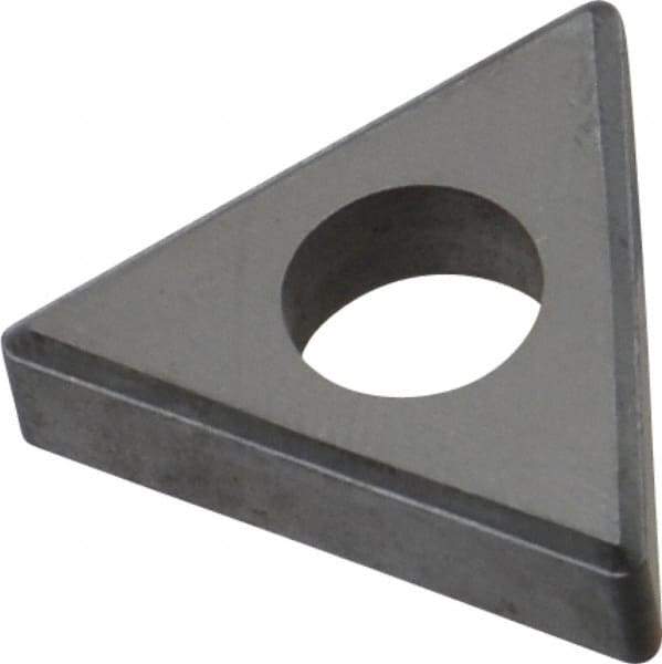 Made in USA - 1/2" Inscribed Circle, Triangle Shim for Indexables - Carbide, 3/16" Thick, ITSN Shim Style, Negative Rake, Left Hand Cut - All Tool & Supply