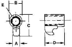 Kennametal - Series A2, Clamp for Indexables - Left Hand Cut, Compatible with 125.616 Clamp Screws - All Tool & Supply