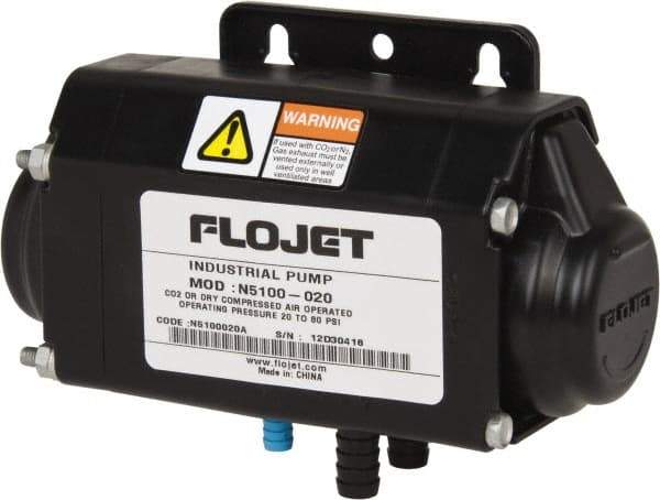 FloJet - 3/8" NPT, Nonmetallic, Air Operated Diaphragm Pump - Viton Diaphragm, Acetal Coplymer Housing - All Tool & Supply