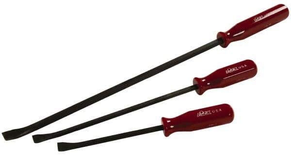 Made in USA - 3 Piece Pry Bar Set - Includes 12, 17 & 25" Lengths - All Tool & Supply