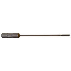 Made in USA - #33, 4" Flute Length, 3" Depth of Cut, Carbide-Tipped Shank, Single Flute Gun Drill - All Tool & Supply