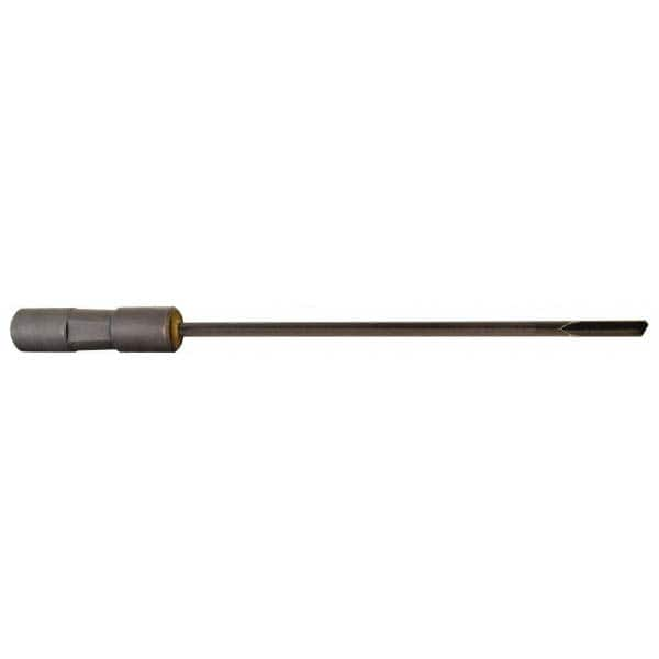 Made in USA - #36, 4" Flute Length, 3" Depth of Cut, Carbide-Tipped Shank, Single Flute Gun Drill - All Tool & Supply