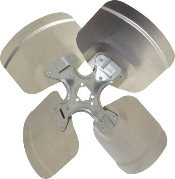 Made in USA - 14" Blade Diam, Commercial Fan Blade - Clockwise Rotation, 4 Blades - All Tool & Supply