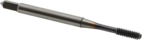 OSG - #4-40 UNC H5 Thread Limit Bottoming Thread Forming Tap - Cobalt, TiCN Finish, 1-7/8" OAL, 9/16" Thread Length, Right Hand Thread, Series HY-PRO NRT - All Tool & Supply