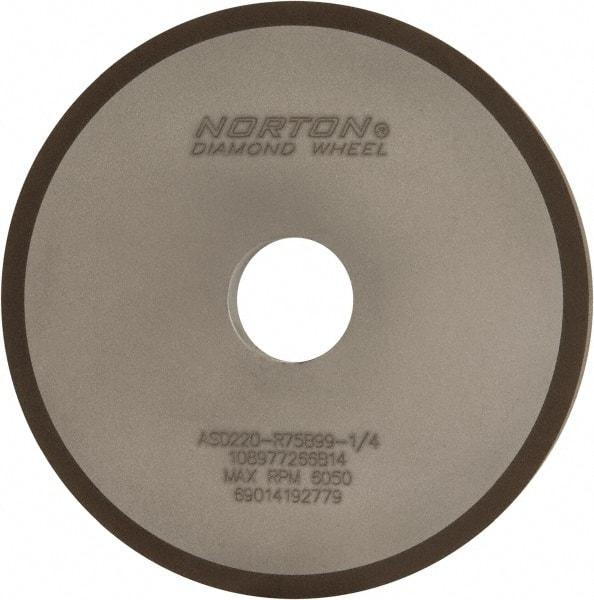 Norton - 6" Diam x 1-1/4" Hole x 1/2" Thick, 220 Grit Surface Grinding Wheel - Diamond, Type 1A1, Very Fine Grade, Resinoid Bond - All Tool & Supply