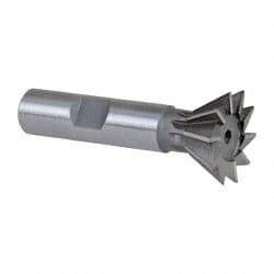 Keo - 1" Diam x 7/16" Width of Cut, 60° Included Angle, Cobalt Dovetail Cutter - 1/2" Shank Diam, 2-1/2" Overall Length, Weldon Flat, Uncoated - All Tool & Supply