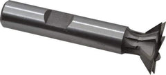 Keo - 3/4" Diam x 3/16" Width of Cut, 45° Included Angle, Cobalt Dovetail Cutter - 3/8" Shank Diam, 1-15/16" Shank Length, 2-1/8" Overall Length, Weldon Flat, Uncoated - All Tool & Supply