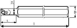 Carmex - Internal Thread, Left Hand Cut, 12mm Shank Width x 12mm Shank Height Indexable Threading Toolholder - 100mm OAL, 06IL Insert Compatibility, SI Toolholder - All Tool & Supply