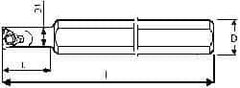 Carmex - Internal Thread, Left Hand Cut, 12mm Shank Width x 12mm Shank Height Indexable Threading Toolholder - 100mm OAL, 06IL Insert Compatibility, SI Toolholder - All Tool & Supply