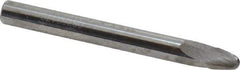 Accupro - 15° Taper Angle per Side, 3/16" Small End Diam, 5/16" LOC, Solid Carbide 2 Flute Tapered Ball End Mill - 2-1/2" OAL, 5/16" Shank Diam, Spiral Flute - All Tool & Supply