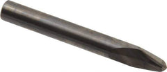 Accupro - 10° Taper Angle per Side, 7/32" Small End Diam, 0.366" LOC, Solid Carbide 2 Flute Tapered Ball End Mill - 2-1/2" OAL, 5/16" Shank Diam, Spiral Flute - All Tool & Supply