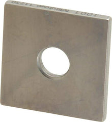 Mitutoyo - 0.1001" Square Steel Gage Block - Accuracy Grade 0, Includes Certificate of Inspection - All Tool & Supply