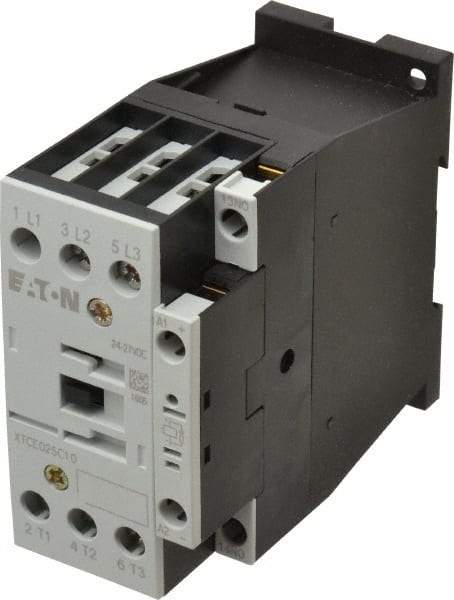 Eaton Cutler-Hammer - 3 Pole, 24 to 27 Coil VDC, 40 Amp, Nonreversible Open Enclosure IEC Contactor - 1 Phase hp: 2 at 115 V, 3 at 200 V, 5 at 230 V, 3 Phase hp: 10 at 230 V, 15 at 460 V, 20 at 575 V, 7.5 at 200 V, 25 Amp Inductive Load Rating Listed - All Tool & Supply