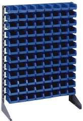 Quantum Storage - 96 Bin Rail Unit with Bins - 36 Inch Overall Width x 15 Inch Overall Depth x 53 Inch Overall Height, Red Polypropylene / Polyethylene Bins - All Tool & Supply