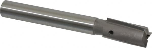 Made in USA - 25/32" Diam, 5/8" Shank, Diam, 3 Flutes, Straight Shank, Interchangeable Pilot Counterbore - All Tool & Supply