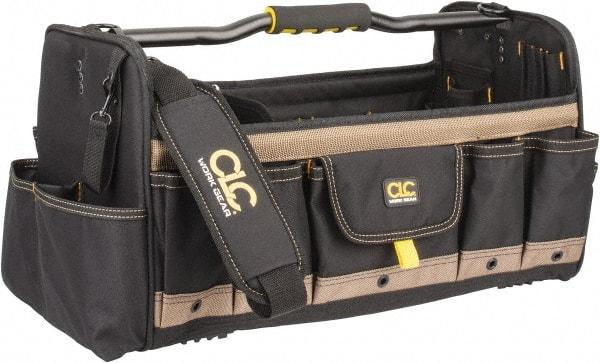 CLC - 37 Pocket Tan & Black Polyester Tool Tote - 20" Wide x 11" Deep x 11" High - All Tool & Supply