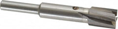 Value Collection - 15/32" Diam, 1/4" Shank, Diam, 4 Flutes, Straight Shank, Interchangeable Pilot Counterbore - All Tool & Supply