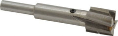 Value Collection - 19/32" Diam, 1/4" Shank, Diam, 4 Flutes, Straight Shank, Interchangeable Pilot Counterbore - All Tool & Supply