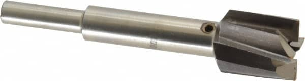 Value Collection - 21/32" Diam, 1/4" Shank, Diam, 4 Flutes, Straight Shank, Interchangeable Pilot Counterbore - All Tool & Supply