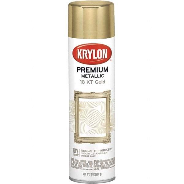 Krylon - Gold, Gloss, Metallic Spray Paint - 8 oz Container - All Tool & Supply