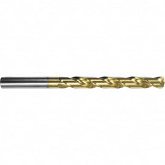 Jobber Length Drill Bit: 0.1004″ Dia, 130 °, Cobalt TiN Finish, 2.2441″ OAL, Right Hand Cut, Spiral Flute, Straight-Cylindrical Shank, Series 657