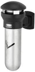 Rubbermaid - 0.6 Gal Stainless Steel Cigarette & Cigar Receptacle - 11-5/8" Wide x 18" High - All Tool & Supply