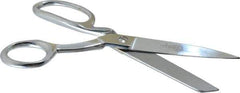 Clauss - 3-1/2" LOC, 8" OAL Chrome Plated Standard Shears - Right Hand, Chrome Plated Offset Handle, For General Purpose Use - All Tool & Supply