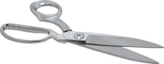 Clauss - 4-1/2" LOC, 10" OAL Chrome Plated Standard Shears - Right Hand, Chrome Plated Offset Handle, For General Purpose Use - All Tool & Supply