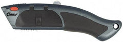 Clauss - Retractable Utility Knife - 2-1/4" Blade, Gray Zinc Oxide Handle, 10 Blades Included - All Tool & Supply