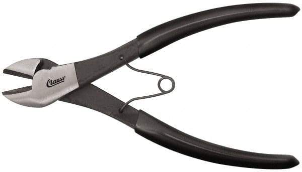 Clauss - 7" OAL, Wire Cutter - 7/8" Jaw Length x 1-1/8" Jaw Width, Standard Head, Vinyl Coated Handle - All Tool & Supply