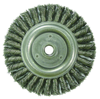 6" Diameter - 5/8-11" Arbor Hole - Stringer Bead Twist Steel Wire Straight Wheel - All Tool & Supply