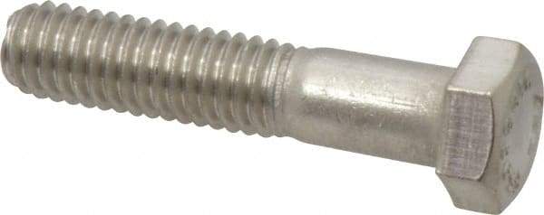 Value Collection - 3/8-16 UNC, 1-3/4" Length Under Head Hex Head Cap Screw - Partially Threaded, Grade 316 Stainless Steel, Uncoated, 9/16" Hex - All Tool & Supply