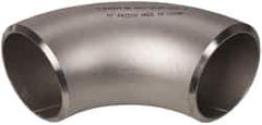 Merit Brass - 3" Grade 304L Stainless Steel Pipe 90° Long Radius Elbow - Butt Weld x Butt Weld End Connections - All Tool & Supply