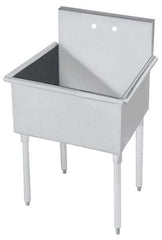 Eagle MHC - 24" Long x 24" Wide Inside, 1 Compartment, Stainless Steel Stainless Steel Scullery Sink - 16 Gauge, 27" Long x 27-1/2" Wide x 42" High Outside, 14" Deep - All Tool & Supply