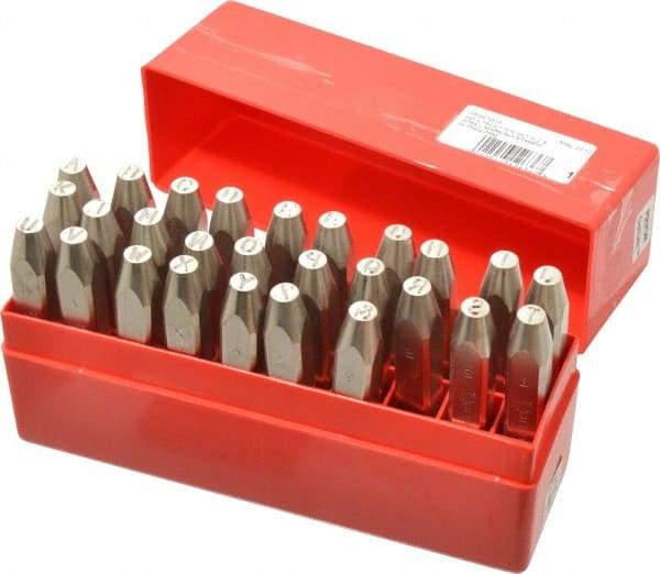 Pryor - 27 Piece, 3/16" Character Steel Stamp Set - Letters, Top Import Heavy Duty - All Tool & Supply