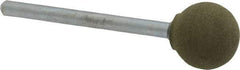 Cratex - 1/2" Max Diam x 1/2" Thick, Shape Code B121, Rubberized Point - Fine Grade, Aluminum Oxide, Mounted - All Tool & Supply