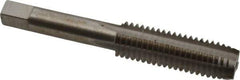 Interstate - 1/2-13 UNC 4 Flute Bright Finish High Speed Steel Straight Flute Standard Hand Tap - Plug, Right Hand Thread, 3-3/8" OAL, H11 Limit, 0.005" Oversize - All Tool & Supply