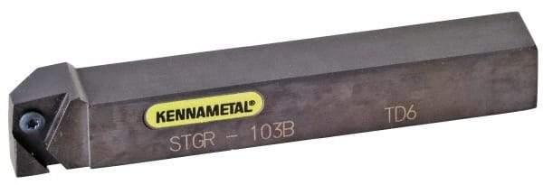 Kennametal - STGP, Left Hand Cut, 0° Lead Angle, 3/8" Shank Height x 3/8" Shank Width, Positive Rake Indexable Turning Toolholder - 2-1/2" OAL, TP..21.5. Insert Compatibility, Series Screw-On - All Tool & Supply