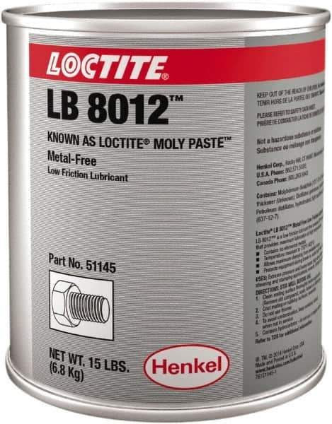 Loctite - 15 Lb Can General Purpose Anti-Seize Lubricant - Molybdenum Disulfide, 750°F, Black - All Tool & Supply