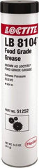 Loctite - 14.5 oz Cartridge Aluminum Complex Extreme Pressure Grease - White, Food Grade & Extreme Pressure, 450°F Max Temp, - All Tool & Supply