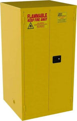 Jamco - 2 Door, 2 Shelf, Yellow Steel Standard Safety Cabinet for Flammable and Combustible Liquids - 65" High x 34" Wide x 34" Deep, Self Closing Door, 3 Point Key Lock, 60 Gal Capacity - All Tool & Supply