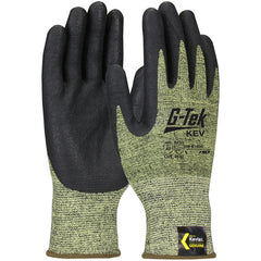 09-K1600/XXL Gloves w/Kevlar Brand - G-Tek KEV - Kevlar Engineered Yarn - Yel/Blk 13 Gauge - Nitrile Foam - A7