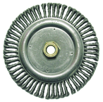 6-7/8" Diameter - 5/8-11" Arbor Hole - Stringer Bead Twist Steel Wire Straight Wheel - All Tool & Supply