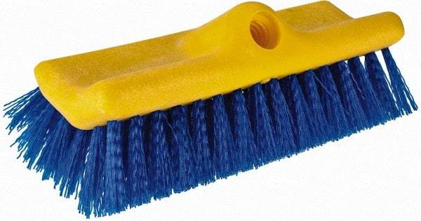 Rubbermaid - 2" Bristle Length, Polypropylene Scrub Brush - 10" OAL, Blue, Plastic Block - All Tool & Supply