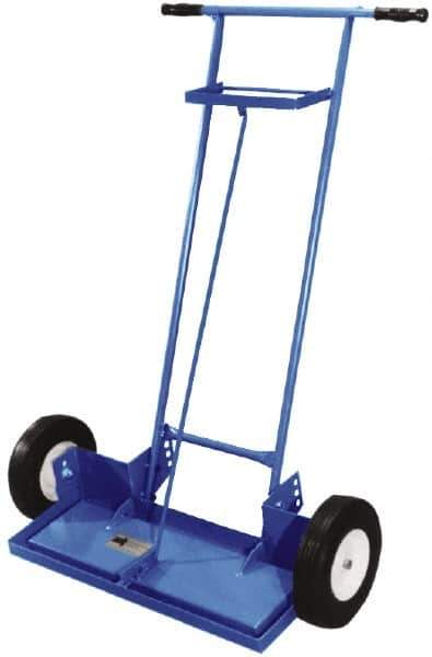 Made in USA - 24" Long Push Magnetic Sweeper with Wheels - 4-1/2" Wide x 1-1/2" High x 48" Long, 10" Wheel Diam, 2-1/2" Clearance - All Tool & Supply