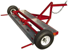 Made in USA - 48" Long Tow-Behind Magnetic Sweeper with Wheels - 12" Wide x 4-1/2" High, 8" Wheel Diam, 2" Clearance - All Tool & Supply