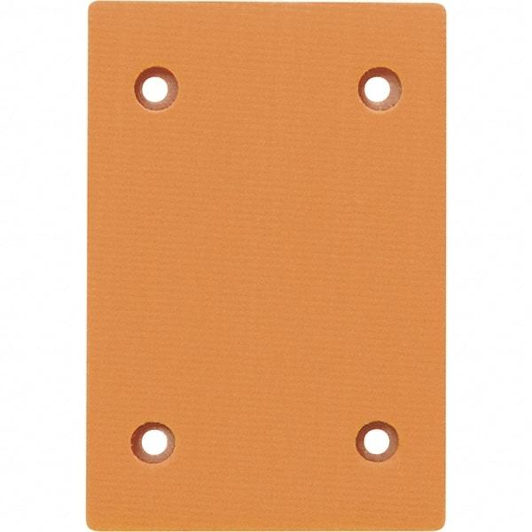 Dynabrade - 4-5/16 x 4" Rectangular Adhesive/PSA Backing Pad - Dynabug Model T Compatible, Clip Attachment, Nonvacuum Pad, 1/4" Thick, Medium Density - All Tool & Supply