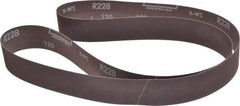 Norton - 1-1/2" Wide x 60" OAL, 120 Grit, Aluminum Oxide Abrasive Belt - Aluminum Oxide, Fine, Coated, X Weighted Cloth Backing, Series R228 - All Tool & Supply