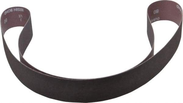 Norton - 2" Wide x 60" OAL, 80 Grit, Aluminum Oxide Abrasive Belt - Aluminum Oxide, Medium, Coated, X Weighted Cloth Backing, Series R228 - All Tool & Supply